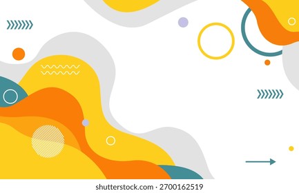 Modern abstract background featuring fluid shapes, geometric elements, and a vibrant color palette for creative designs.