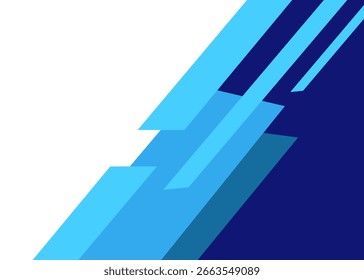 Modern abstract background featuring geometric shapes in shades of blue and white.