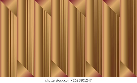Modern abstract background featuring golden vertical stripes and diagonal shadow shapes. Ideal for luxury packaging, textile design, digital art, and decorative elements.