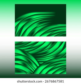 Fondo abstracto moderno con ondas de gradiente verde y curvas fluidas, perfecto para proyectos digitales, presentaciones, Fondos de pantalla y diseño creativo.