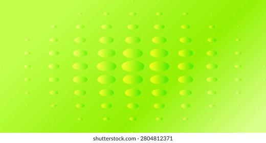 Modern abstract background featuring a green halftone oval dots gradient pattern with smooth geometric effects on a vibrant neon green background. Ideal for technology, digital media, web design, presentations, posters, banners, branding, advertising, social media, wallpapers, and creative graphic design projects.
