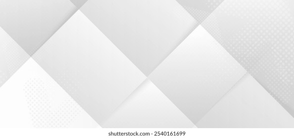 Modern abstract background featuring layered white geometric panels with subtle dot patterns, creating a clean and stylish design