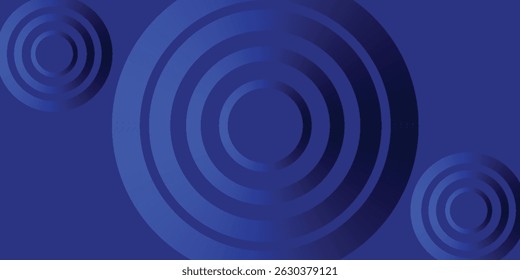 Modern abstract background featuring layered blue concentric circles on a dark backdrop. Ideal for technology, digital, and futuristic design themes. Perfect for wallpapers, web banners, presentations