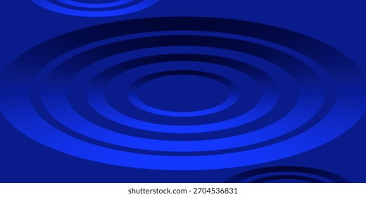 Fondo abstracto moderno con círculos concéntricos azules en capas sobre un fondo oscuro. Ideal para temas de tecnología, diseño digital y futurista. 