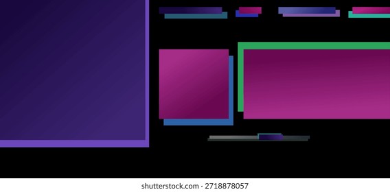 Fondo abstracto moderno con Formas geométricas en capas y colores degradados vibrantes. Ideal para proyectos de tecnología, negocios o diseño creativo.