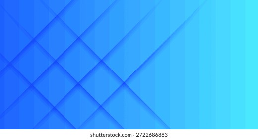 Fondo abstracto moderno con Formas geométricas en capas con líneas diagonales en tonos azules profundos.