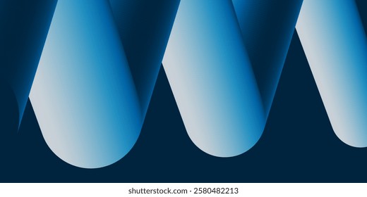 Modern abstract background featuring a lit tubular zigzag 3D shape colored in blue and white gradients. A sleek and futuristic digital design, perfect for technology, business, and creative projects