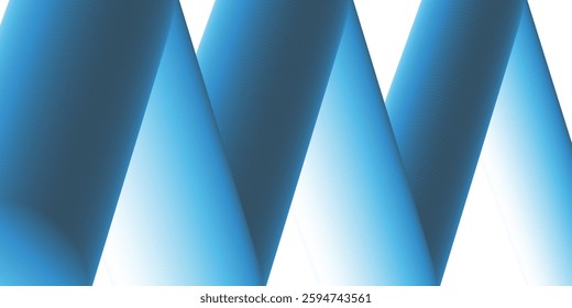 Modern abstract background featuring a lit tubular zigzag 3D shape colored in blue and white gradients. A sleek and futuristic digital design, perfect for technology, business, and creative projects