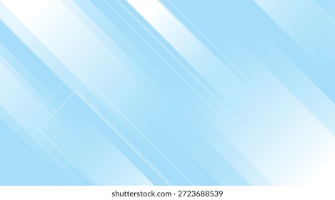 Fondo abstracto moderno con un degradado azul claro y blanco sereno, realzado por elegantes rayas diagonales y delicadas líneas de puntos, ideal para presentaciones de tecnología y marca corporativa
