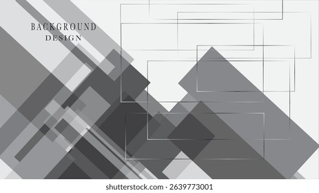 Modern abstract background featuring shades of grey, geometric shapes, and soft lines