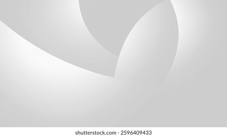 Modern abstract background featuring smooth gray overlapping shapes, emphasizing minimalistic and contemporary design, suitable for a variety of professional and creative projects.