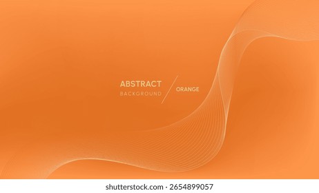 modern abstract background featuring smooth orange gradient waves. Perfect for summer-themed designs, this vibrant backdrop adds a futuristic touch to presentations, advertisements and banners.