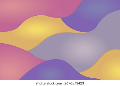 Modern abstract background featuring smooth layered paper cut shapes with soft gradient colors and elegant.