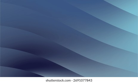 A modern abstract background featuring smooth, flowing wavy lines in a blue gradient from dark to light. Ideal for technology, business, web design, presentations, and contemporary graphic design proj