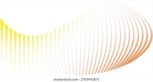 Modern abstract background featuring a smooth yellow–orange gradient dot arc. Perfect for posters, branding, covers, and premium creative projects. Clean, warm, and highly versatile.
