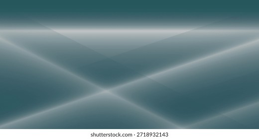 Um plano de fundo abstrato moderno com um gradiente suave de azul-petróleo escuro a cinza claro, intersetado por linhas diagonais brilhantes e brilhantes, criando um padrão geométrico dinâmico.