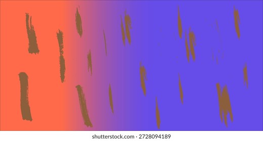Modern abstract background featuring a smooth gradient transition from warm coral orange to cool purple blue, combined with expressive organic brush strokes. Suitable for contemporary design, digital art, posters, branding, and creative projects
