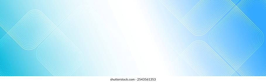 Modern abstract background featuring a soft blue gradient with overlapping white line patterns, ideal for technology, business, and creative themes