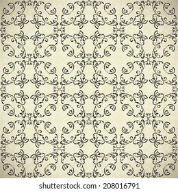  Modern Abstract background with floral seamless pattern. 