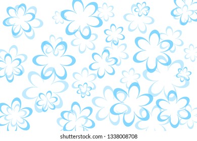 Modern abstract background with flowers