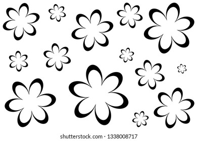 Modern abstract background with flowers
