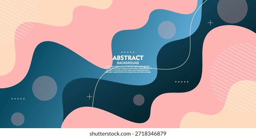 Moderner abstrakter Hintergrund mit fließendem blau-rosa Wellendesign-Muster. Vektor EPS10
