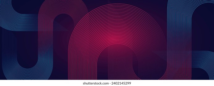 Modern abstract background with flowing lines. Digital future technology concept. vector illustration.