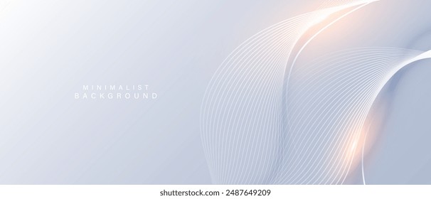 Modern abstract background with flowing lines. Digital future technology concept. vector illustration.