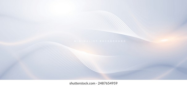 Modern abstract background with flowing lines. Digital future technology concept. vector illustration.