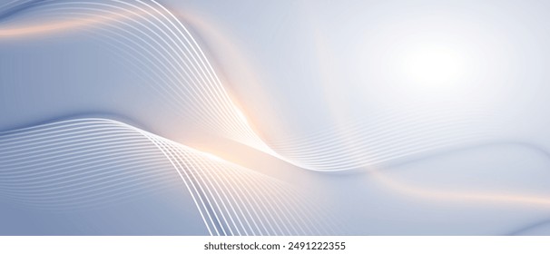 Modern abstract background with flowing lines. Digital future technology concept. vector illustration.