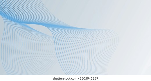 Modern abstract background with flowing lines. Technology futuristic template. Vector illustration.