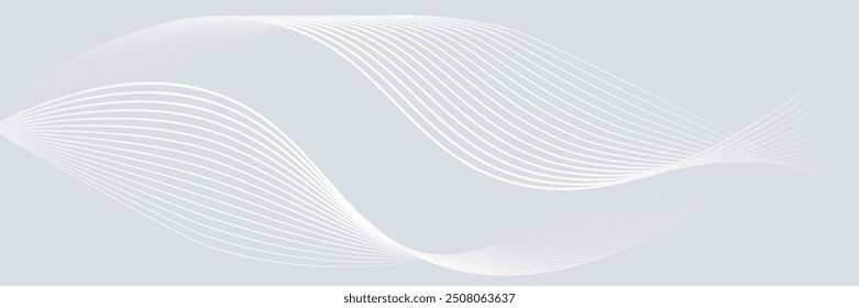 Modern abstract background with flowing lines. Digital future technology concept. vector