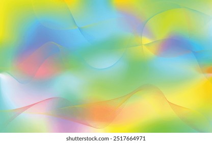 Modern abstract background with flowing lines. Digital future technology concept. Free vector design.