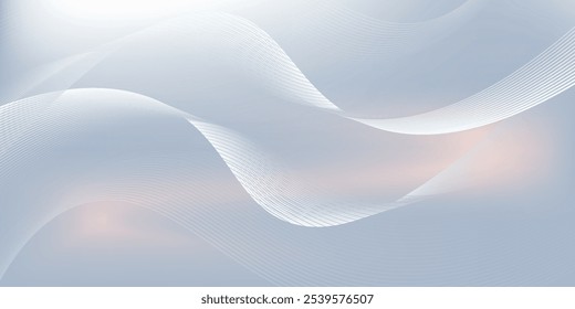 Modern abstract background with flowing lines. Digital future technology concept.