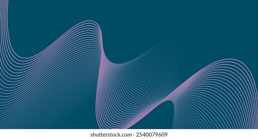 Fondo abstracto moderno con líneas fluidas. Concepto de tecnología del futuro digital. Ilustración vectorial