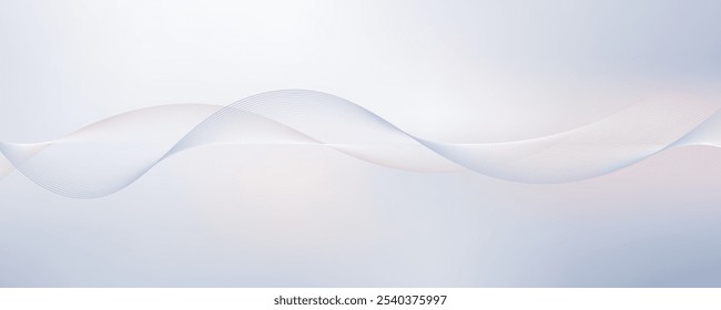 Modern abstract background with flowing lines. Digital future technology concept. vector illustration.