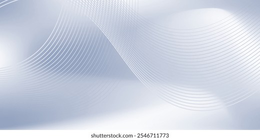 Moderner abstrakter Hintergrund mit fließenden Linien. Digitales Zukunftstechnologiekonzept