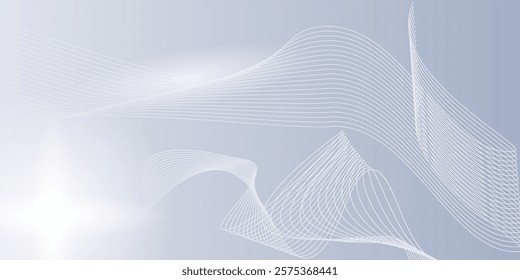 Modern abstract background with flowing lines. Digital future technology concept. Vector illustration