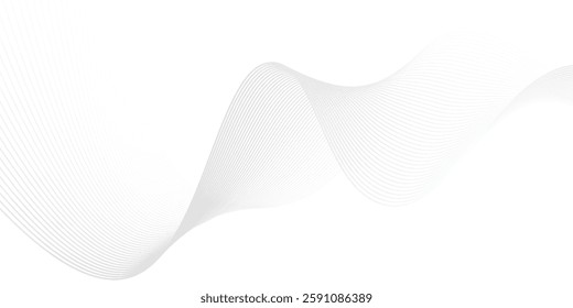 Modern abstract background with flowing lines. Digital future concept. vector illustration.