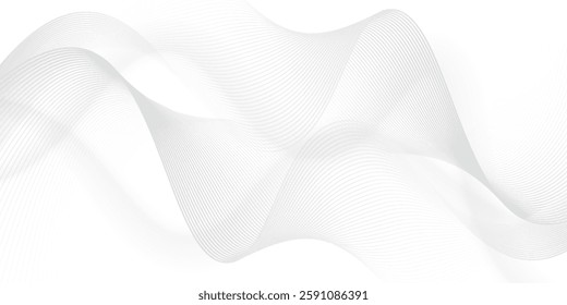 Modern abstract background with flowing lines. Digital future concept. vector illustration.