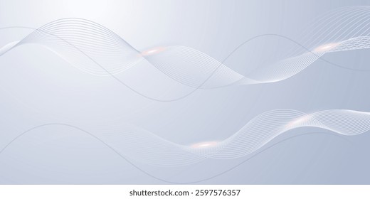 Modern abstract background with flowing lines. Digital future technology concept. vector illustration.