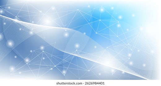 Modern abstract background with flowing lines. Digital future technology concept. vector illustration.