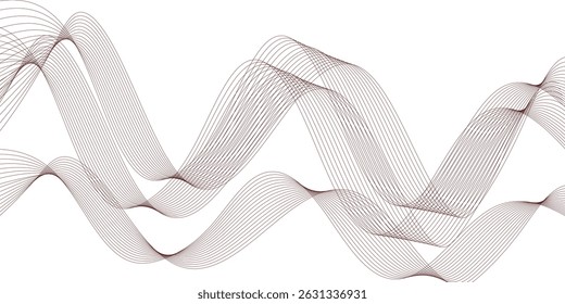 Modern abstract background with flowing lines. Digital future technology concept. vector illustration.