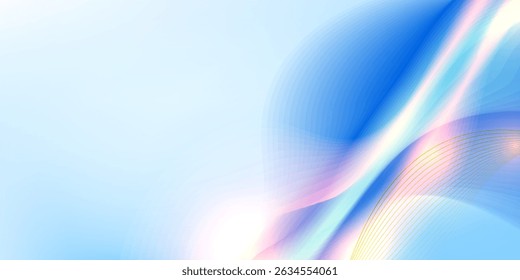 Modern abstract background with flowing lines. Digital future technology concept. vector illustration
