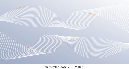 Modern abstract background with flowing lines. Digital future technology concept. vector illustration.