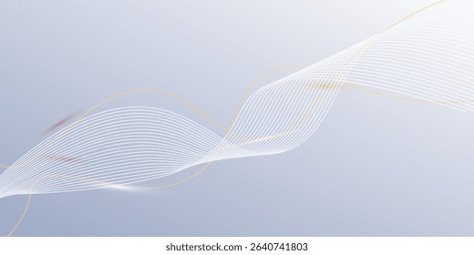 Modern abstract background with flowing lines. Digital future technology concept. vector illustration.