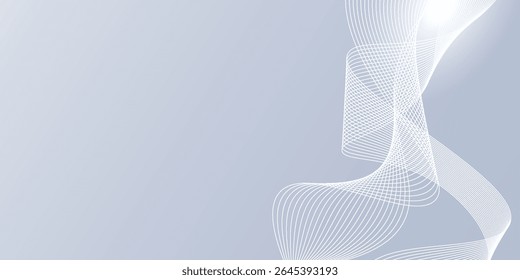 Fundo abstrato moderno com linhas fluindo. Conceito da tecnologia do futuro digital. ilustração vetorial.
