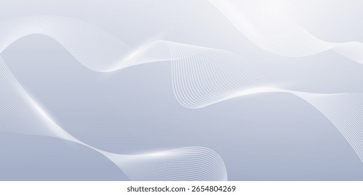 Modern abstract background with flowing lines. Digital future technology concept. vector illustration.