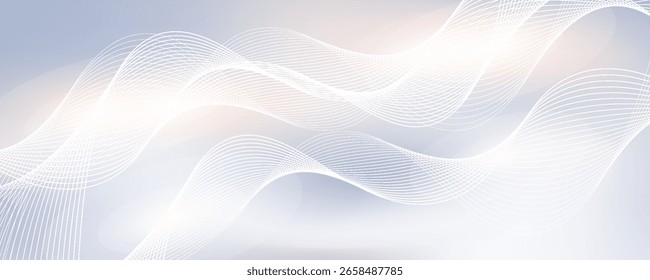 Fondo abstracto moderno con líneas fluidas. Concepto de tecnología de futuro digital. Ilustración vectorial.