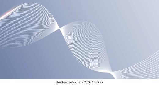 Modern abstract background with flowing lines. Digital future technology concept. vector illustration.